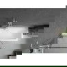 Mexen Next L сгъваем параван за вана 1-крилен 80 x 150 см, черен шарка, бял - 895-080-000-03-70-20
