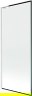Mexen Next L параван за вана с 1 крило 80 x 150 см, черна рамка, бял - 895-080-000-03-70-20