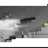 Mexen Next L преграда за вана 1-крилат 90 x 150 см, черен мотив, бял - 895-090-000-03-70-20