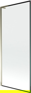Mexen Next L параван за вана еднокрилен 80 x 150 cm, черна рамка, златен - 895-080-000-03-70-50