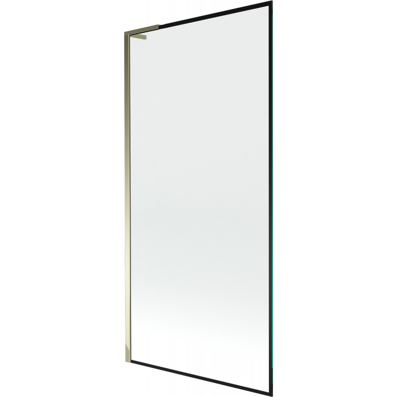 Mexen Next L параван за вана 1-крилен 90 x 150 см, черна рамка, златен - 895-090-000-03-70-50