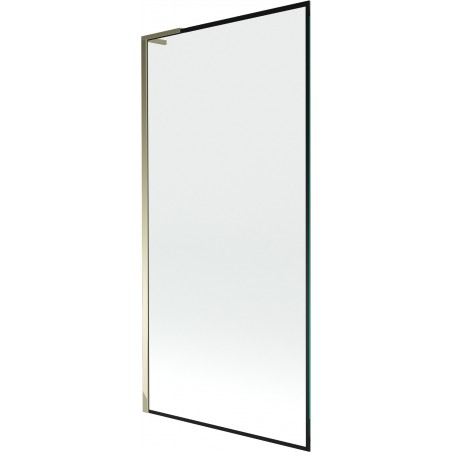 Mexen Next L параван за вана 1-крилен 90 x 150 см, черна рамка, златен - 895-090-000-03-70-50