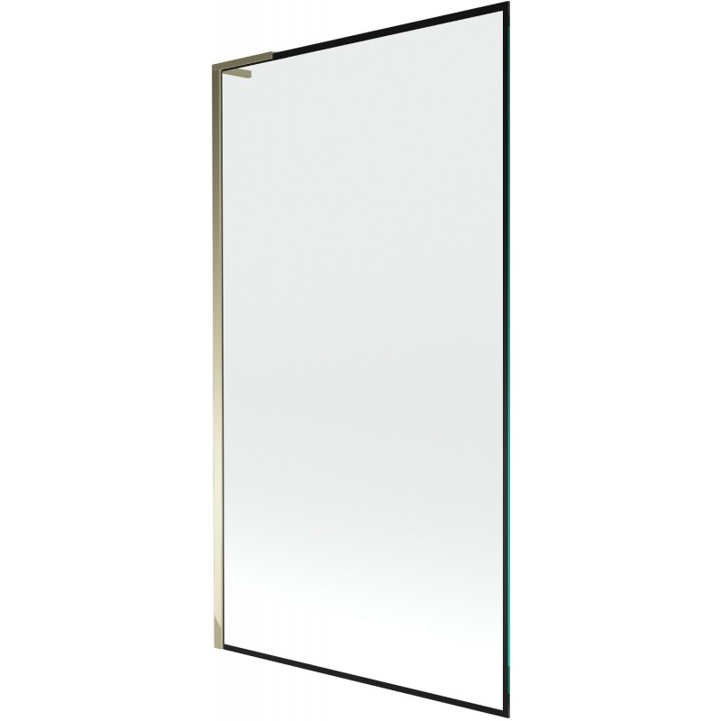Mexen Next L параван за вана с 1 крило 100 x 150 см, черна рамка, златен - 895-100-000-03-70-50
