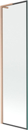 Mexen Next L преграда за вана, еднокрилен 50 x 150 см, черна рамка, матирана мед - 895-050-000-03-70-65