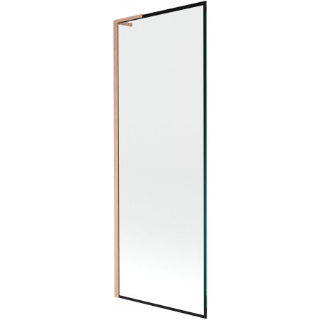Mexen Next L параван за вана 1-крилен 70 x 150 cm, черен десен, матирана мед - 895-070-000-03-70-65