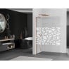 Mexen Kioto L стена за душ Walk-in 100 x 200 см, бял модел, розово злато - 800-100-103-60-85