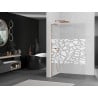 Mexen Kioto L душова стена Walk-in 90 x 200 см, бял модел, четкана мед - 800-090-103-65-85