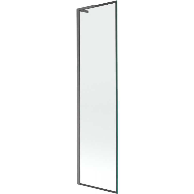 Mexen Next L параван за баня с едно крило 50 x 150 см, черна рамка, матово сиво - 895-050-000-03-70-66