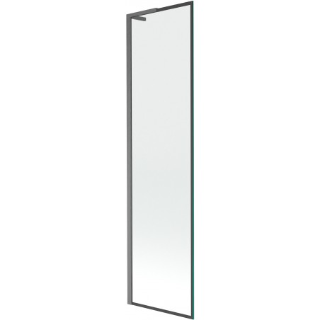 Mexen Next L параван за баня с едно крило 50 x 150 см, черна рамка, матово сиво - 895-050-000-03-70-66