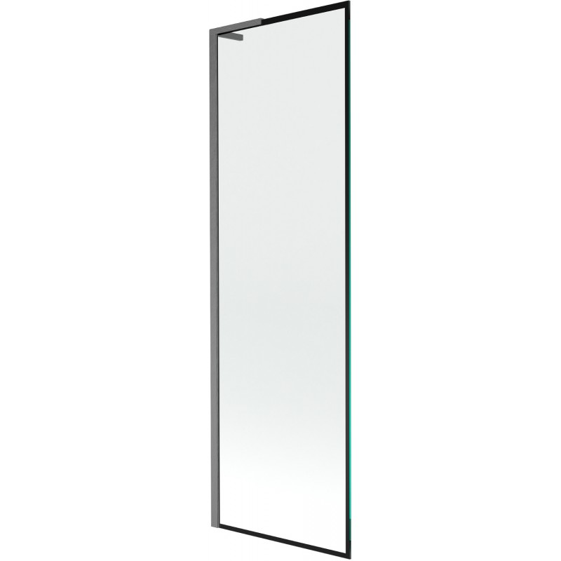 Mexen Next L параван вана 1-крилен 60 x 150 см, черна рамка, gun gray четкан - 895-060-000-03-70-66