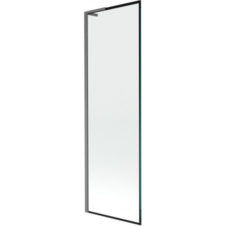 Mexen Next L параван вана 1-крилен 60 x 150 см, черна рамка, gun gray четкан - 895-060-000-03-70-66