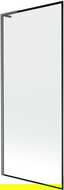 Mexen Next L параван за баня 1-крило 80 x 150 см, черна рамка, gun gray полиран - 895-080-000-03-70-66