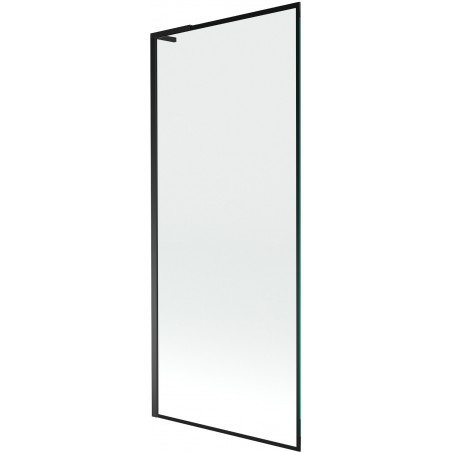 Mexen Next L стъклен параван за вана, 1-крилен, 80 x 150 см, черна рамка, черен - 895-080-000-03-70-70