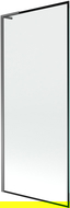 Mexen Next L параван за вана с едно крило 80 x 150 cm, черна рамка, gun metal - 895-080-000-03-70-95