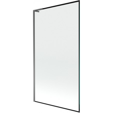 Mexen Next L преграда за вана 1-крило 100 x 150 cm, черна рамка, gun metal - 895-100-000-03-70-95