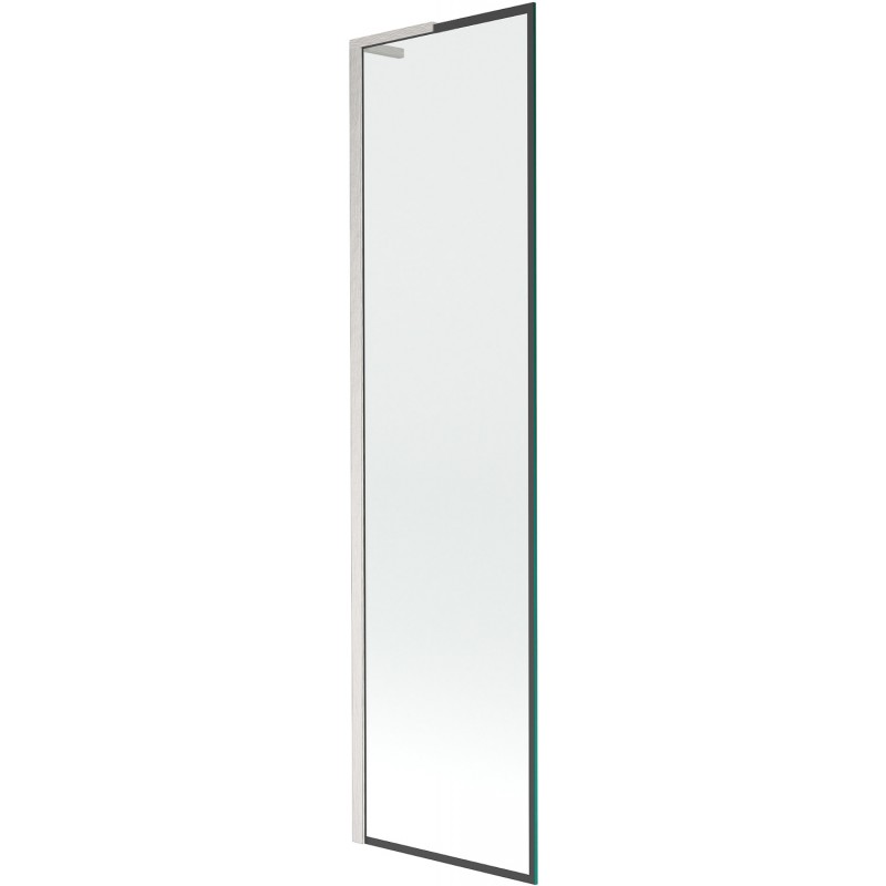 Mexen Next L параван за вана 1-крилен 50 x 150 см, черна рамка, четкан никел - 895-050-000-03-70-97