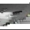 Mexen Next L параван за вана с 1 крило 80 x 150 см, черен модел, четкан никел - 895-080-000-03-70-97