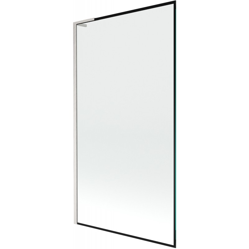 Mexen Next L параван за вана с 1 крило 100 x 150 см, черна рамка, четка никел - 895-100-000-03-70-97