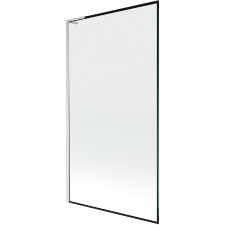 Mexen Next L параван за вана с 1 крило 100 x 150 см, черна рамка, четка никел - 895-100-000-03-70-97