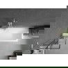Mexen Next L еднократно сгъваем параван за баня 50 x 150 cm, черен модел, бял - 895-050-000-03-77-20