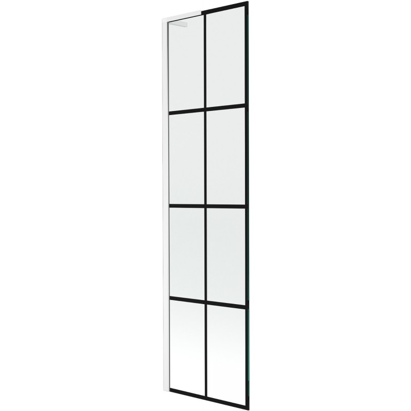Mexen Next L еднократно сгъваем параван за баня 50 x 150 cm, черен модел, бял - 895-050-000-03-77-20
