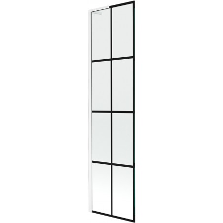 Mexen Next L еднократно сгъваем параван за баня 50 x 150 cm, черен модел, бял - 895-050-000-03-77-20
