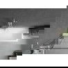 Mexen Next L вана параван еднокрилен 70 х 150 см, черен модел, бял - 895-070-000-03-77-20