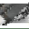 Екран за вана Mexen Next L, 1-частен, 80 x 150 cm, черен мотив, бял - 895-080-000-03-77-20