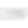Mexen Mia свободностояща ъглова вана лява 150 x 75 см, бяла, златен с brushed finish - 52691507500L-55