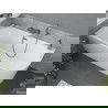 Mexen Mia свободностояща вана ъглова лява 150 x 75 см, бяла, отвор за преливник gun gray четкана - 52691507500L-66