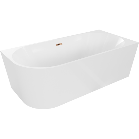 Mexen Mia вана freestanding десен 150 x 75 см, бяла, с розов златен отвод - 52691507500P-60