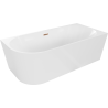 Mexen Mia вана freestanding десен 150 x 75 см, бяла, с розов златен отвод - 52691507500P-60