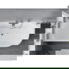 Mexen Mia свободностояща ъглова вана лява 160 x 75 см, бяла, отводнител gun metal - 52691607500L-95