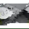 Mexen Mia свободностояща лява 160 x 75 см, бяла/черна, черен отвор - 52691607575L-70