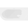 Mexen Mia самостоятелна ъглова вана дясна 160 x 75 см, бяла, преливник бял - 52691607500P-20