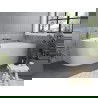 Mexen Mia свободностояща ъглова вана дясна 160 x 75 см, бяла, отвор gun metal - 52691607500P-95