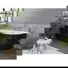 Миa вана свободно стояща ъглова лява 170 x 80 см, бял/черен, престой никел четкан - 52691708075L-97