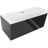 Mexen Mia самостоятелна ъглова вана с ляв ъгъл 170 x 80 см, бяла/черна,