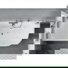Mexen Mia свободностояща ъглова вана лява 170 x 80 см, бяла/черна, преливник gun gray сатиниран - 52691708075L-66