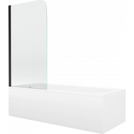 Mexen Vega вана правоъгълна 160 x 70 см с облицовка и параван с 1 крило 70 см,