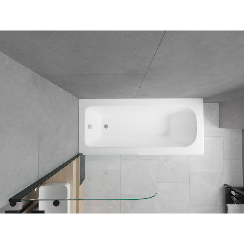 Mexen Vega вана правоъгълна 160 x 70 см с облицовка и параван с 1 крило 70 см,