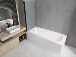 Mexen Vega вана правоъгълна 160 x 70 см с облицовка и параван с 1 крило 70 см,