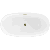Mexen Eris самостоятелна вана 170 x 80 см, бяла, златен прелив - 53441708000-50