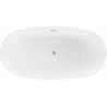 Mexen Eris свободностояща вана 170 x 80 см, бяла, златен четкан - 53441708000-55
