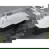 Mexen Mia свободностояща душ-ванна дясна 170 x 80 см, бяла/черна, преливна gun gray четка - 52691708075P-66