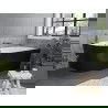 Mexen Mia свободностояща душ-ванна дясна 170 x 80 см, бяла/черна, преливна gun gray четка - 52691708075P-66