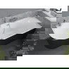 Вана Mexen Mia свободностояща, дясна 170 x 80 см, бяла/черна, с brushed никел оттичане - 52691708075P-97