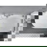 Вана Mexen Mia свободностояща, дясна 170 x 80 см, бяла/черна, с brushed никел оттичане - 52691708075P-97