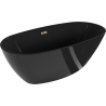 Mexen Eris свободностояща вана 170 x 80 см, черна, оттичане златно - 53441708070-50