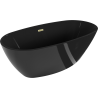Mexen Eris самостоятелна вана 170 x 80 cm, черна, преливник златен четка - 53441708070-55